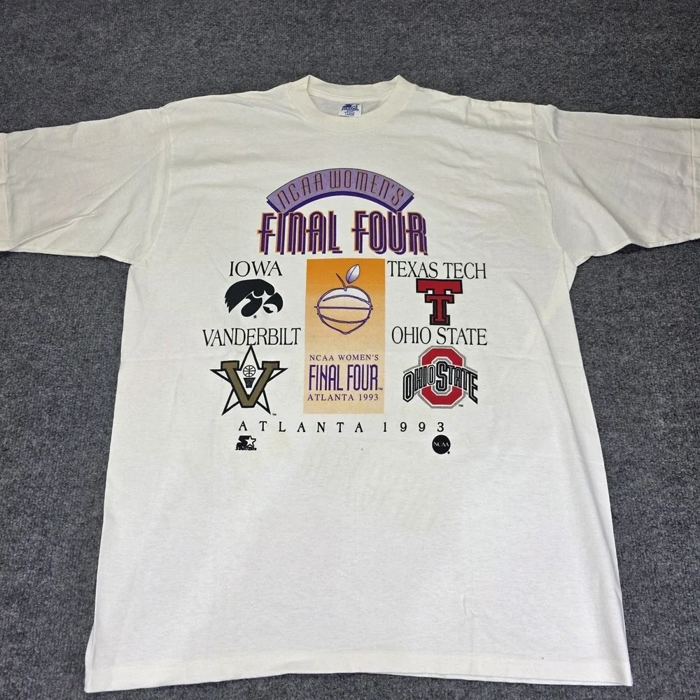 Vintage Starter Texas‎ Tech Ohio State 1993 Final Four tshirt Mens Size Large